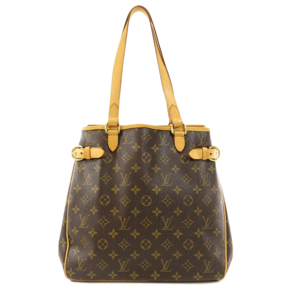 Louis Vuitton Tote Canvas Vertical Bag Monogram Batignolles Brown